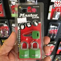 Bộ 2 ổ khóa vali Master Lock 9121 TCOL rộng 20mm dùng chung 2 chìa - khoa hanh ly - MSOFT