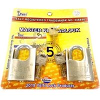 Bộ 2 ổ khoá YETI Master 6 phân chống trộm chìa vuông solex