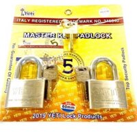Bộ 2 ổ khoá YETI master 6 phân chống trộm chìa vuông solex