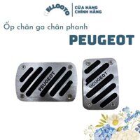 Bộ 2 ốp chân ga chân phanh Peugeot 2008 3008 5008, Chất liệu nhôm bọc cao su cao cấp