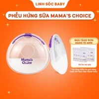 Bộ 2 Phễu hứng sữa silicone cao cấp Mama's Choice, có nút đậy chống tràn và dây đeo chống rơi