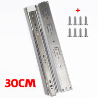 Bộ 2 Phụ Kiện Ray Cửa Lùa Thanh Trượt Đỡ Ngăn Kéo Tủ Quần Áo Nhấn Mở Inox Giảm Chấn Chịu Lực Chống Va Đập Cao Cấp - Dài 30cm