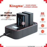 Bộ 2 Pin + 1 Dock Sạc Đôi NP-W126/126S Chính Hãng KINGMA. Dung Lượng 1140mAh. Phiên Bản Mới Nhất V3 (Bảo Hành 12 Tháng)