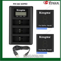 BỘ 2 PIN 1 SẠC BA KINGMA FOR GOPRO HERO 5 BLACK, 6 BLACK, 7 BLACK, 8 BLACK