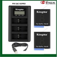 BỘ 2 PIN 1 SẠC BA KINGMA FOR GOPRO HERO 5 BLACK, 6 BLACK, 7 BLACK, 8 BLACK