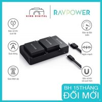 Bộ 2 pin+1 sạc Fujifilm NP-W126S Ravpower dùng cho máy ảnh Fujifilm FinePix, X-A5, X-H1, X-A10, X100F, X-T10, X-T20...