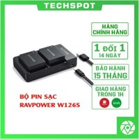 ]Bộ 2 pin 1 sạc Fujifilm NP-W126S Ravpower RP-BC023-Chính Hãng