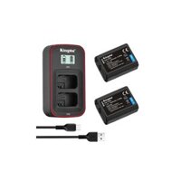 Bộ 2 pin – 1 sạc Kingma FW50 dùng cho Sony ZV-E10 / A6400