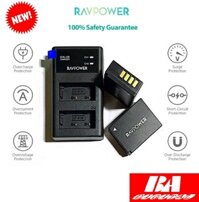 Bộ 2 Pin + 1 Sạc RAVPower NP-W126S for Fujifilm FinePix, X-A5, X-H1, X-A10, X100F, X-T10, X-T20, X-Pro1, X-Pro2, 30EXR, HS33EXR, HS35EXR, HS50EXR, X-A1, X-A2, X-A3, X-E1, X-E2, X-E2S, X-M1, X-T1, X-T2,......