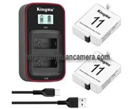 Bộ 2 pin chịu nhiệt + 1 sạc đôi Ver 3 Kingma for GoPro Hero 11/12 BM058 - Có tách set bán lẻ
