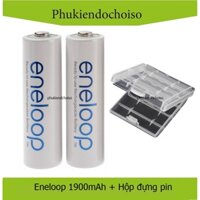 Bộ 2 pin Eneloop 1900mAh + Hộp đựng pin