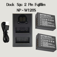 Bộ 2 Pin + Sạc Đôi Fujifilm NP-W126/W126S Cho Fujifilm X-S10 X-T20 X-T10 X-T100 X100F X-H1 X-T3 X-T2 X-T1 X-A5 X-A3 x-a7