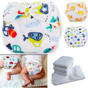 Bộ 2 Quần Bỉm Xinh Xắn Kèm 5 Tã Chống Hăm Mông Thoáng Mát Cho Bé