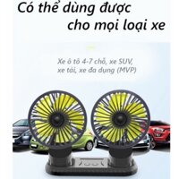 BỘ 2 QUẠT MÁY MINI TRÊN XE HƠI ÔTÔ XOAY 360 12V-24V SIÊU MÁT TIỆN DỤNG DỄ SỬ DỤNG HÀNG LOẠI TỐT