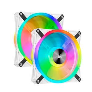 Bộ 2 quạt máy tính 140mm Corsair  QL140 WHITE PRO RGB LED kèm Node PRO (CO-9050106-WW)