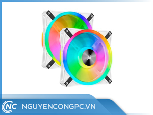 Bộ 2 quạt máy tính 140mm Corsair  QL140 WHITE PRO RGB LED kèm Node PRO (CO-9050106-WW)