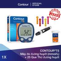 Bộ 2 sản phẩm : 1 Máy đo đường huyết CONTOUR TS (mmol/L) và 25 Que thử đường huyết