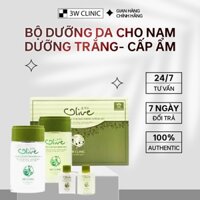 Bộ 2 sản phẩm dưỡng da cho nam 3W Clinic Olive For Man làm trắng và dưỡng ẩm cho da