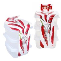 Bộ 2 set 3 hộp nhựa vuông tiện lợi 160ml - Hàng nội địa Nhật