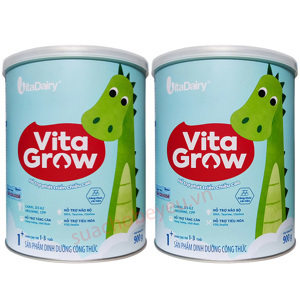 Bộ 2 sữa bột VitaDairy Vitagrow 2 - hộp 900g (dành cho trẻ từ 6-12 tháng tuổi)