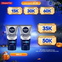 Bộ 2 Sữa Rửa Mặt NIVEA MEN Bọt Mịn Giúp Sáng Da | Mờ Thâm Mụn (100 g) - 88836x2