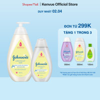 Bộ 2 Sữa tắm gội toàn thân & Sữa Dưỡng ẩm Johnson’s Baby Cotton Touch 500ml + 200ml