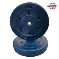 Bộ 2 tạ miếng nhựa Reefit 10kg màu đen có ruột gồm 2 tạ 10kg