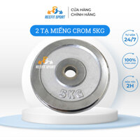 Bộ 2 tạ miếng tạ bánh tạ đĩa tạ gắn đòn crôm Reefit 5kg