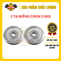 Bộ 2 tạ miếng tạ bánh tạ đĩa tạ gắn đòn crôm Reefit 2.5kg