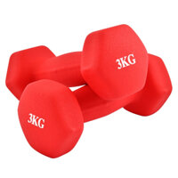 Bộ 2 tạ tay  3kg cao cấp tập Gym BG hàng nhập khẩu - Đỏ