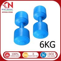 Bộ 2 Tạ tay 6kg nhựa cao cấp tập gym tập thể dục