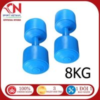 Bộ 2 Tạ tay 8kg nhựa cao cấp tập gym tập thể dục