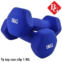 Bộ 2 tạ tay lõi sắt bọc cao su, tạ tập tay cao su 1kg 2kg 3kg 4kg 5kg BG hàng nhập khẩu - Lam Đậm - Bộ 02 tạ tay 1kg