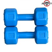 Bộ 2 Tạ Tay Nhựa Bát Giác 3kg REEFIT 2 tạ 3kg, tổng 6kg