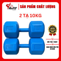 Bộ 2 tạ tay nhựa bát giác Reefit 10kg có ruột (2 tạ 10kg)