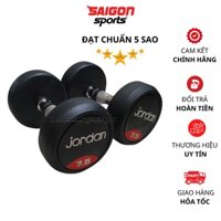 Bộ 2 tạ tay tập Gym 7,5kg nhập khẩu Jodan lõi thép bọc cao su cao cấp. Tạ đơn tập tay đa năng - SAIGON SPORT