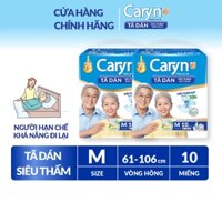 Bộ 2 Tã/Bỉm dán người lớn siêu thấm Caryn dành cho người hạn chế khả năng đi lại Size M (10/20/40pcs)