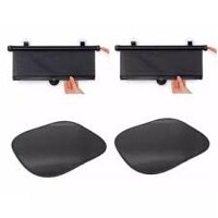 Bộ 2 tấm phim cách nhiệt và 2 rèm che nắng tự cuốn gọn cho cửa sổ ô tô