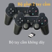 Bộ 2 tay cầm chơi game không dây PC, Laptop, tay cầm không dây