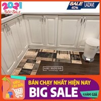 Bộ 2 thảm bếp 3D,chống trơn trượt (40*60 + 40*120 cm)-3D-008