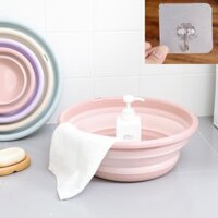 Bộ 2 thau nhựa gấp gọn đa năng. Lớn 12x35cm và nhỏ 9x25cm. Sản phẩm nhiều màu, chọn màu vui lòng nhắn tin shop