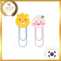 Bộ 2 Thẻ Đánh Dấu Trang Sách Bằng Silicone Kích Thước Lớn In Hình KAKAO FRIENDS