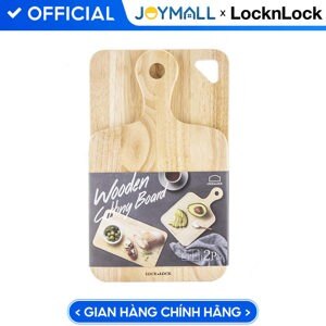 Bộ 2 thớt gỗ cây cao su Lock&Lock LWC001S2