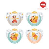 Bộ 2 Ti Giả NUK Disney Sleeptime Cao Su Plus Mềm Mại Núm Ti Dẹt Chỉnh Nha 0-6M 6-18M