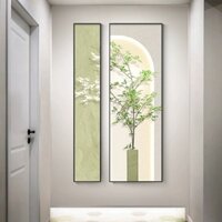 Bộ 2 Tranh Tráng Gương " THIÊN NHIÊN CÂY CẢNH" In UV5D Cao Cấp - Giá Sỉ Tại Xưởng.