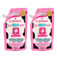 Bộ 2 Túi Muối Tắm Sữa Bò Tẩy Tế Bào Chết A Bonne Spa Milk Salt Thái Lan 350gTúi