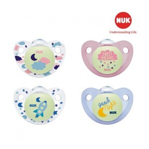 Bộ 2 ty giả silicone Nuk Night/Day 0-6M NU48149