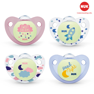 Bộ 2 ty giả silicone Nuk Night/Day 0-6M NU48149