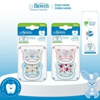 Bộ 2 ty ngậm Prevent Dr.Browns level 1 dành cho bé từ 0-6 tháng
