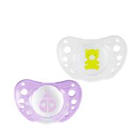 bộ 2 ty ngậm silicon physio air cánh cam 0-6m+ chicco